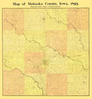 Vintage Map of Mahaska County, Iowa 1895