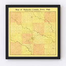 Vintage Map of Mahaska County, Iowa 1895