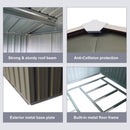 8X10Ft Outdoor Metal Storage Shed - Gray by HouseOfZazla