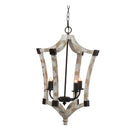 4 Light Chandelier, Hanging Light Fixture With Adjustable Chain For Kitchen, Bulb Not Included - Cream by HouseOfZazla