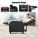 Massage Racing Gaming Single Recliner Chair-Red