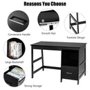 47.5 Inch Modern Home Computer Desk with 2 Storage Drawers by DirectDeals