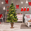 LED Christmas Tree with Red Berries Pine Cones by LJGDeals