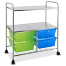 Mobile 4 Drawers Shelves Rolling Storage Cart Rack by LJGDeals