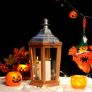 17'' H Wood Metal Hexagon Candle Holder Decorative Hanging Lanterns by JHY DESIGN