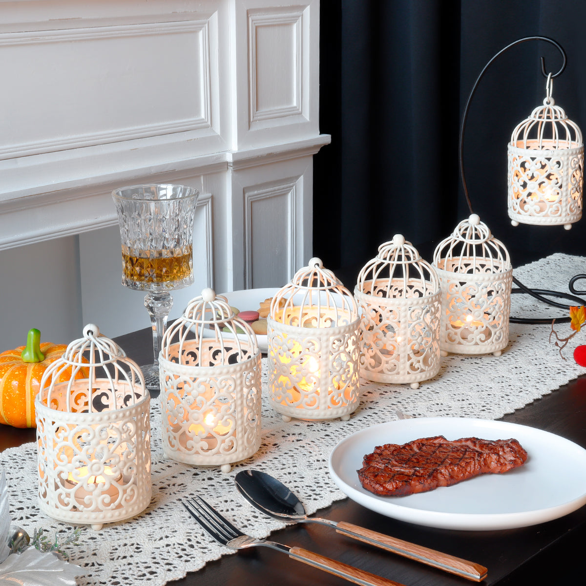 6 Pack Small Metal Candle Lanterns, photo 4 of 10