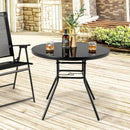 34 Inch Patio Dining Table with 1.5 inch Umbrella Hole for Garden by LJGDeals