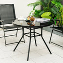 34 Inch Patio Dining Table with 1.5 inch Umbrella Hole for Garden by LJGDeals
