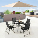 34 Inch Patio Dining Table with 1.5 inch Umbrella Hole for Garden by LJGDeals