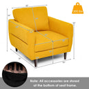 Modern Upholstered Accent Chair Single Sofa Armchair by LJGDeals