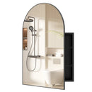 Wall-Mounted Storage Cabinet with Arched Mirror 34" x 22" by DirectDeals