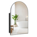 Wall-Mounted Storage Cabinet with Arched Mirror 34" x 22" by LJGDeals