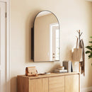 Wall-Mounted Storage Cabinet with Arched Mirror 34" x 22" by LJGDeals