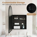 Wall-Mounted Storage Cabinet with Arched Mirror 34" x 22" by DirectDeals
