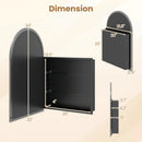 Wall-Mounted Storage Cabinet with Arched Mirror 34" x 22" by LJGDeals