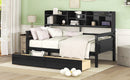 Daybed, Slat Support, With Bedside Shelves And 2 Drawers by HouseOfZazla
