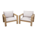 Stylish Outdoor Chair Set With Cushions For Garden (Set of 2)