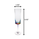 Halo - Oval Unbreakable Plastic Champagne Flutes Acrylic Wedding Glasses, 4Oz Capacity (Set of 4) - Clear by HouseOfZazla