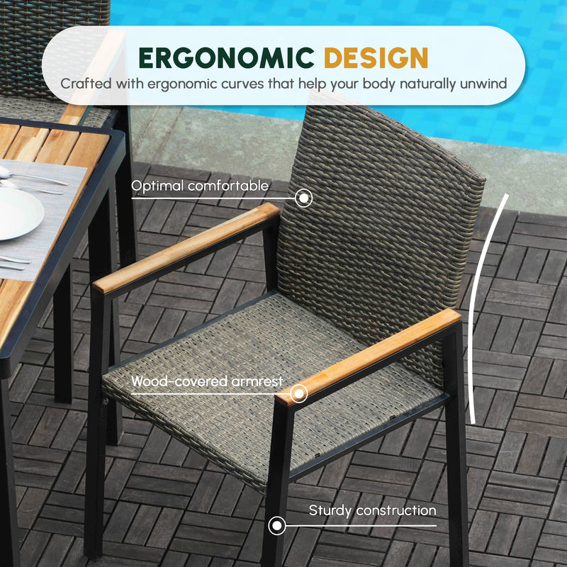 All Weather 7-Piece Patio Dining Table Set, photo 6 of 10