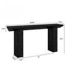 Extra Long Narrow Console Table For Entryway & Hallway - Black / White Print by HouseOfZazla