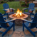 Outdoor Folding Adirondack Chair With Pre-Assembled BackRest & SeatBoard Patio - Navy Blue by HouseOfZazla
