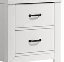 Cassini - 2 Drawer Nightstand Bedside Table - White by Unique Piece Furniture