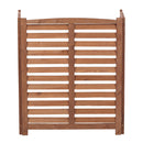 3 Panel Outdoor Wooden Air Conditioner Fence
