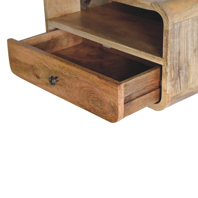 Large Floating Bedside, 1 Drawer, 1 Open Slot, Oak-ish, photo 7 of 10