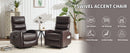 Heat Massage Manual Recliner Chair with Rocker and Swivel