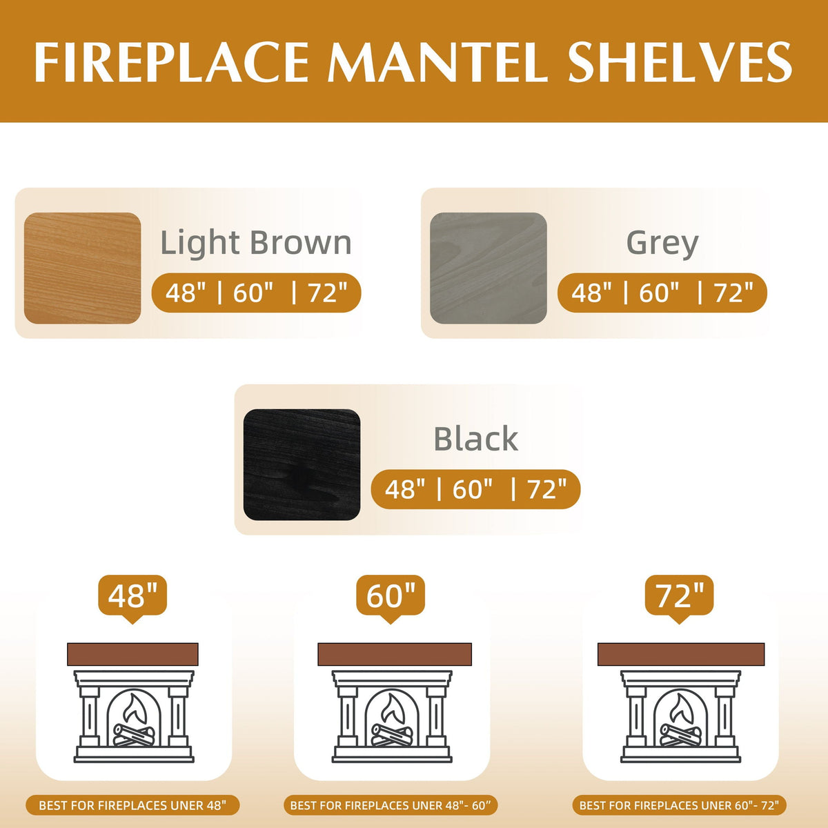 Fireplace Mantel Floating Shelf For Home Decor, photo 19 of 40