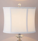 Diamond - Torch Contemporary Crystal Table Lamp (Set of 2) - Clear / Off White / Polished Nickel by HouseOfZazla
