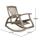 Outdoor Reclining Rocking Chair - Gray by HouseOfZazla