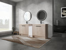 84 Inch Freestanding Bathroom Vanity with Ceramic Sink and Storage Cabinets
