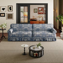 Luxuriously Comfortable Cloud Couch With Elegant Rolled Arms & Pleated Skirt Design by HouseOfZazla