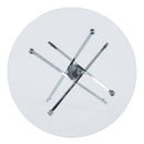 Dining Table With Cross Metal Leg And Tempered Glass, Modern Space Saving Kitchen Table For Living Room by HouseOfZazla