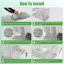 31×12×11" Heavy-Duty Folding Animal Trap | Humane Cage with Waterproof Cover