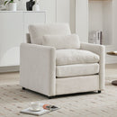Cozy Upholstered Cushion Armchair For Living Room