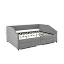 Elegant Daybed With Trundle Upholstered Tufted Sofa Bed