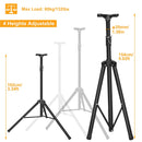 Heavy Duty PA Speaker Tripod Stand – Adjustable Height, 132 lbs Load