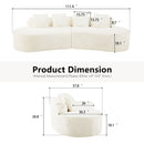 Modern Curved Sofa With Pillows by Unique Piece Furniture
