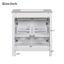 Bathroom Vanity With Ceramic Sink, Modern Single Bathroom Cabinet With 2 Doors And A Shelf, Soft Close Doors by HouseOfZazla