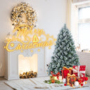 4FT Flocked Christmas Tree with Pine Needles & Eucalyptus Leaves