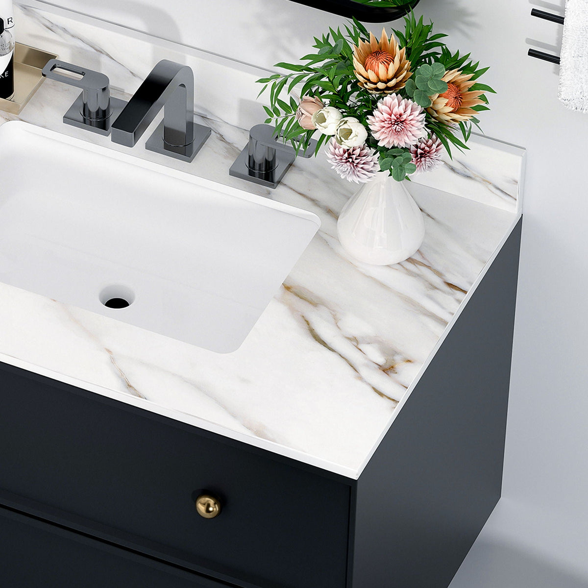 Vanity Top With Undermount Sink And Backsplash, Sintered Stone, photo 17 of 40