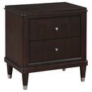 Niguel - 2 Drawer Nightstand With Felt Lined Top Drawer - Brown