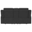 Brentwood Upholstered Reclining Loveseat Dark Charcoal