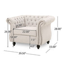 Nexuson Upholstered Chesterfield Chair With Deep Tufted And Nailhead Trim by HouseOfZazla