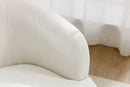 Fabric Swivel Accent Armchair Barrel Chair With Powder Coating Metal Ring by HouseOfZazla