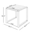 Outdoor Side Table with Teak Wood Top