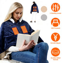 Wearable Heated Blanket with 8 Heating Zones and 3 Temp Levels