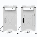 Farmhouse Nightstand, Charging Station & Storage by HouseOfZazla